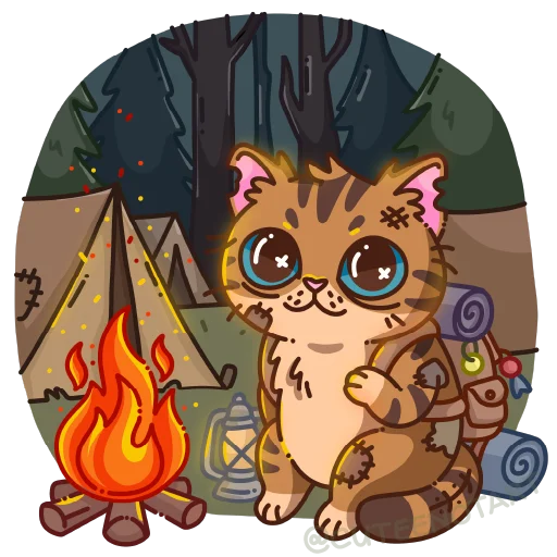🐱 Стикер «cute cat (no text)» для Telegram