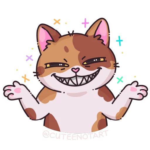 🐱 Стикер «cute cat (no text)» для Telegram