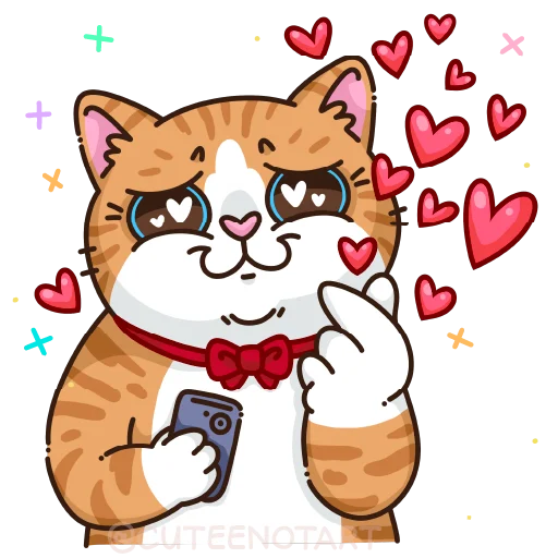 🐱 Стикер «cute cat (no text)» для Telegram
