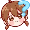 ❔ Эмодзи «Cute Girl ()» для Telegram
