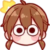 😯 Эмодзи «Cute Girl ()» для Telegram