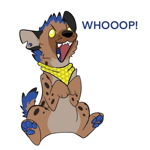 😙 Стикер «Cute Hyena» для Telegram