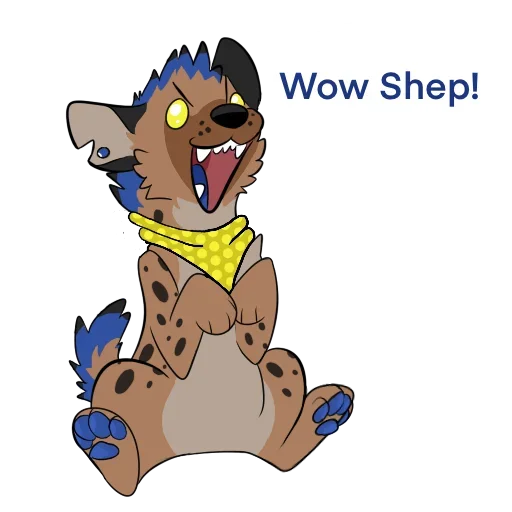 😚 Стикер «Cute Hyena» для Telegram