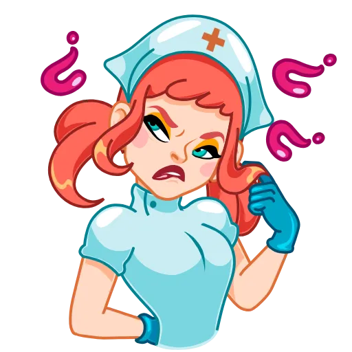 🤔 Эмодзи «Cute Nurse» для Telegram
