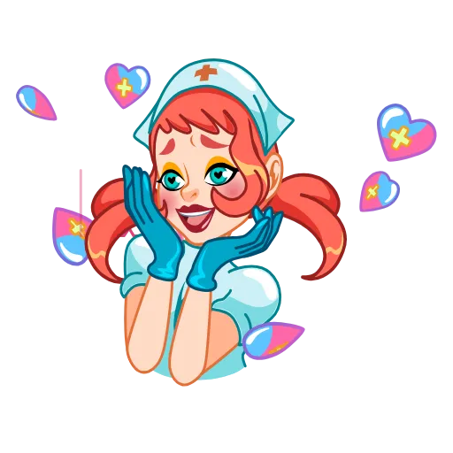 😍 Эмодзи «Cute Nurse» для Telegram