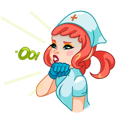 🤧 Эмодзи «Cute Nurse» для Telegram