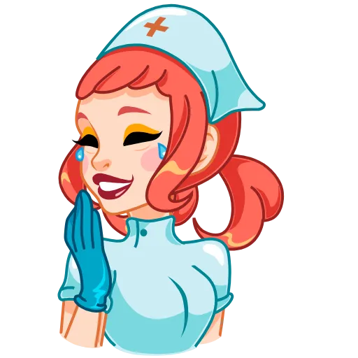 😂 Эмодзи «Cute Nurse» для Telegram