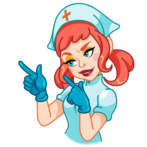 👈 Эмодзи «Cute Nurse» для Telegram