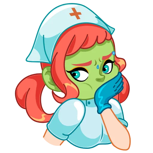 🤢 Эмодзи «Cute Nurse» для Telegram