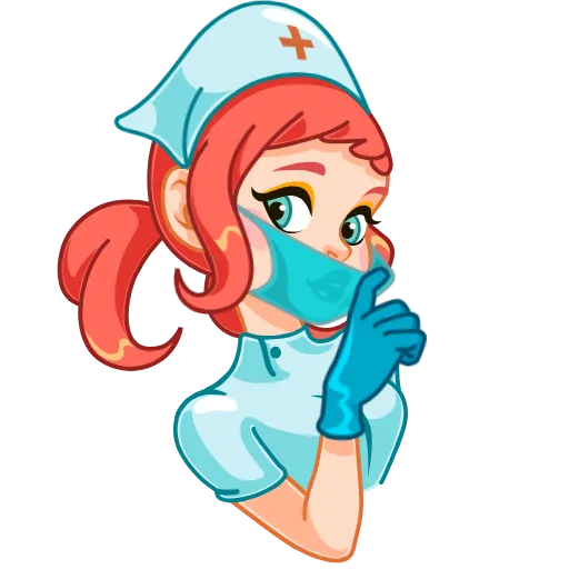 😉 Эмодзи «Cute Nurse» для Telegram