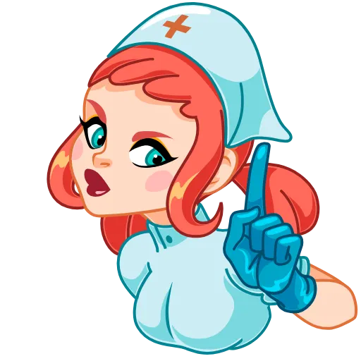 ☝️ Эмодзи «Cute Nurse» для Telegram
