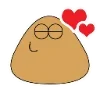 🥰 Эмодзи «🥰 Набор эмоджи с милым Пу из игры «Pou»» для Telegram