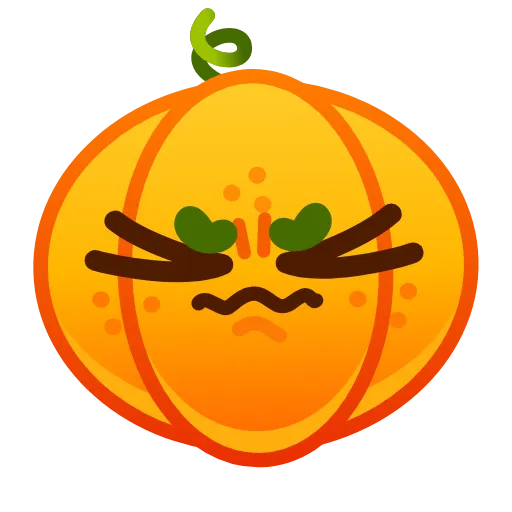 😖 Эмодзи «Cute Pumpkin Emoji» для Telegram