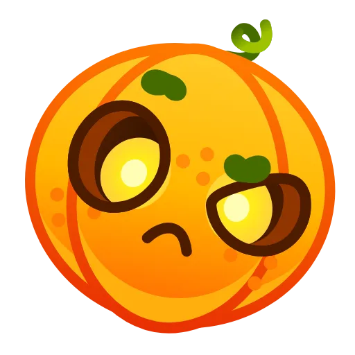 🤨 Эмодзи «Cute Pumpkin Emoji» для Telegram