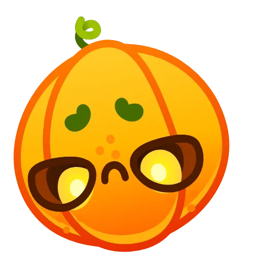 😔 Эмодзи «Cute Pumpkin Emoji» для Telegram