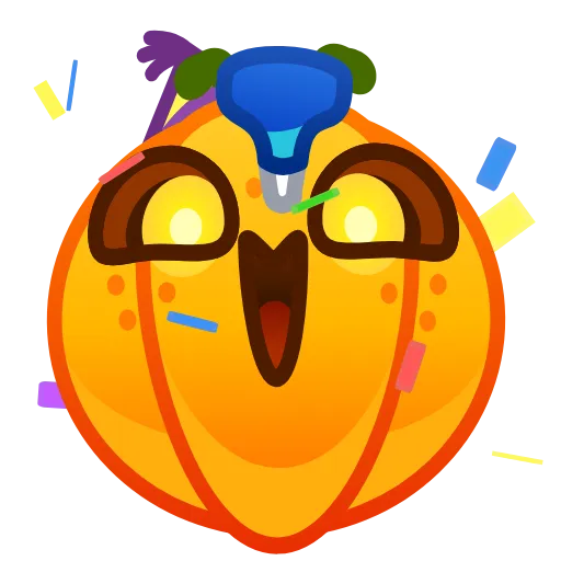 🥳 Эмодзи «Cute Pumpkin Emoji» для Telegram