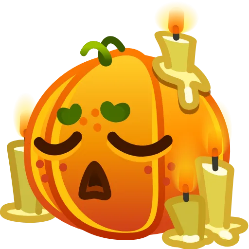 😴 Эмодзи «Cute Pumpkin Emoji» для Telegram