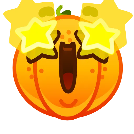 🤩 Эмодзи «Cute Pumpkin Emoji» для Telegram