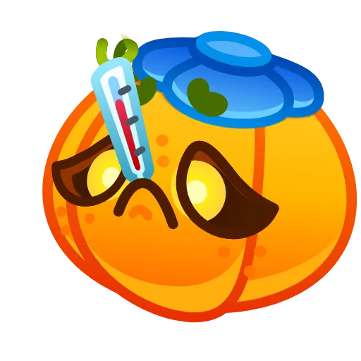 🤒 Эмодзи «Cute Pumpkin Emoji» для Telegram