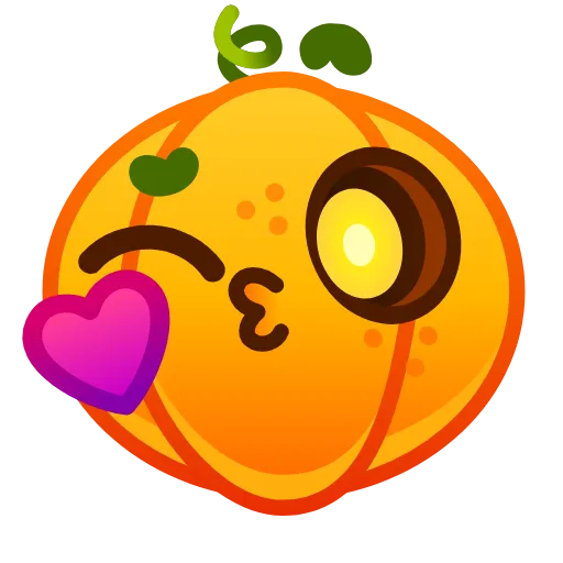 😘 Эмодзи «Cute Pumpkin Emoji» для Telegram