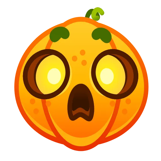 😧 Эмодзи «Cute Pumpkin Emoji» для Telegram