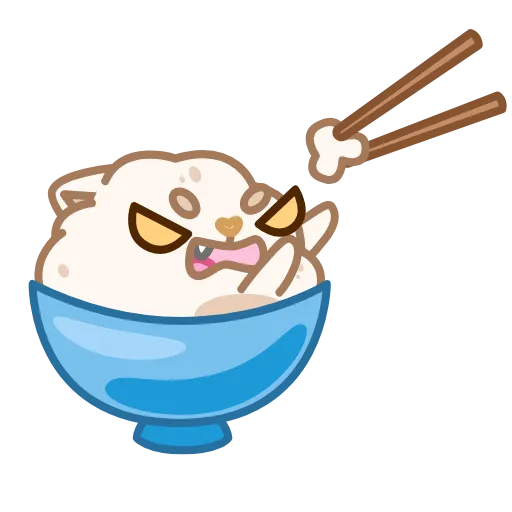 😡 Эмодзи «Cute Rice» для Telegram