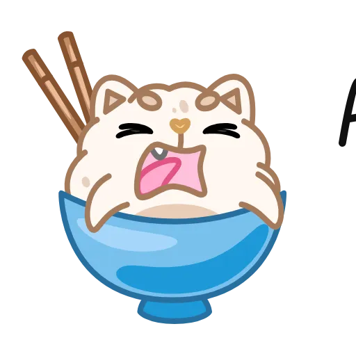 😫 Эмодзи «Cute Rice» для Telegram