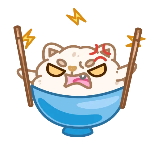 😡 Эмодзи «Cute Rice» для Telegram