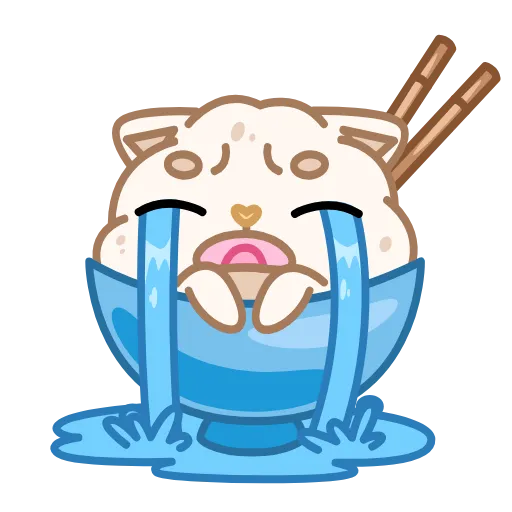 😭 Эмодзи «Cute Rice» для Telegram