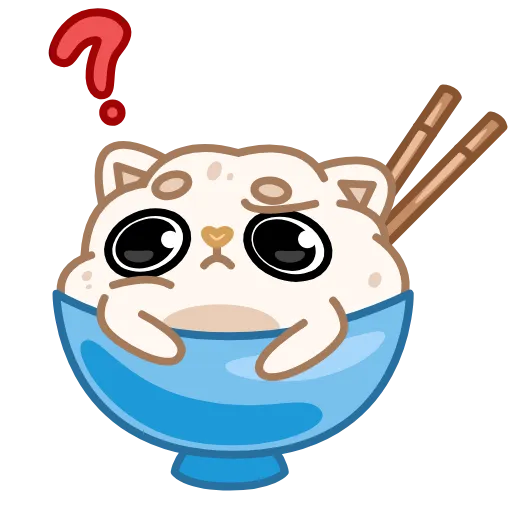 🤔 Эмодзи «Cute Rice» для Telegram