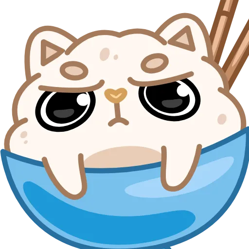 😑 Эмодзи «Cute Rice» для Telegram