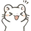 😄 Эмодзи «Cute White Ferret» для Telegram