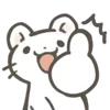 👍 Эмодзи «Cute White Ferret» для Telegram