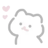 💕 Эмодзи «💗 white cat - белый котик» для Telegram