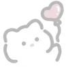 💗 Эмодзи «💗 white cat - белый котик» для Telegram