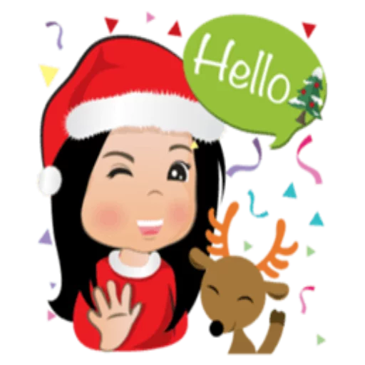 🙋 Стикер «Cute Christmas» для Telegram