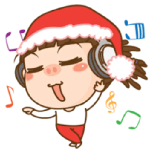 🎧 Стикер «Cute Christmas» для Telegram