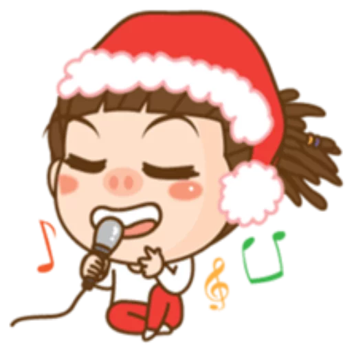 🎤 Стикер «Cute Christmas» для Telegram