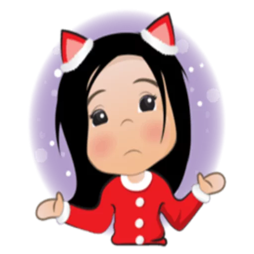 😕 Стикер «Cute Christmas» для Telegram