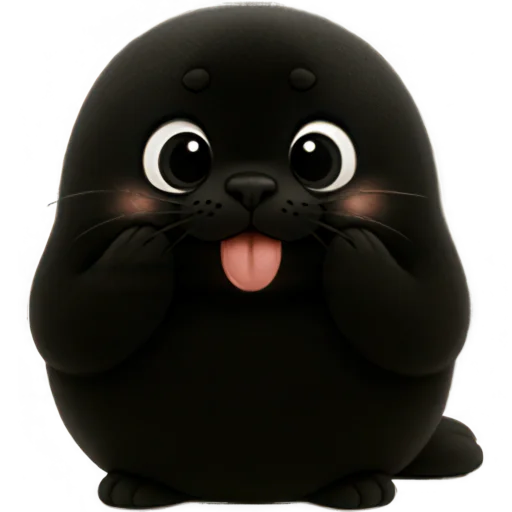 😝 Стикер «Черный тюлень» для Telegram