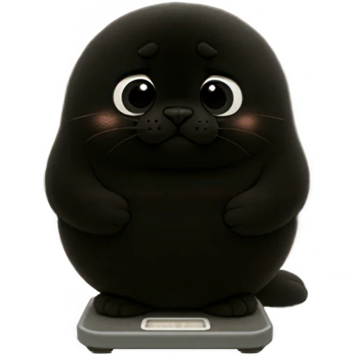 🍞 Стикер «Черный тюлень» для Telegram