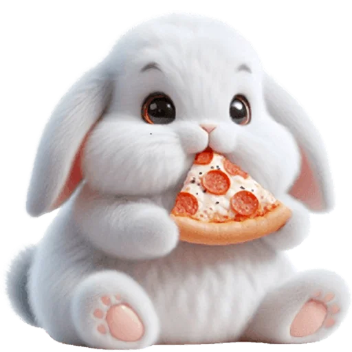 🍕 Стикер «Вислоухая зайка» для Telegram
