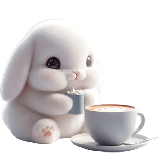 ☕️ Стикер «Вислоухая зайка» для Telegram