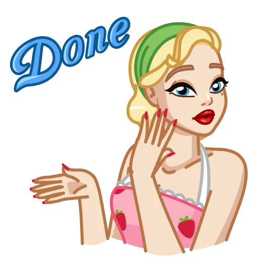 👍 Эмодзи «CutieMadeline» для Telegram