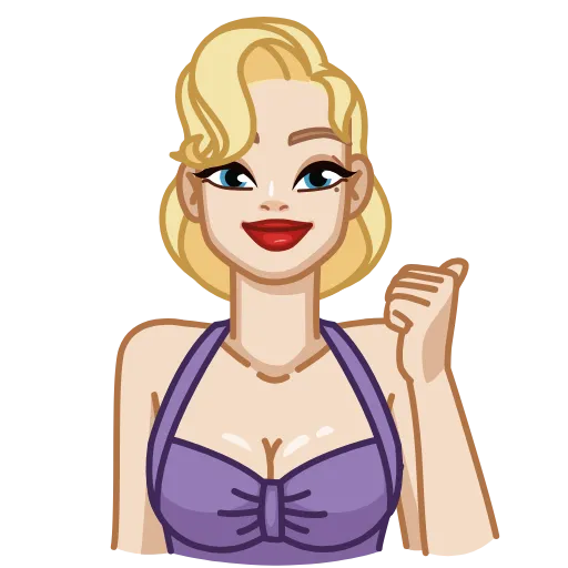 👍 Эмодзи «CutieMadeline» для Telegram