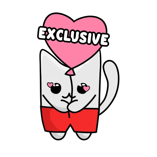 ❤️ Эмодзи «Cute Cat» для Telegram