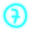 💙 Эмодзи «Голубые яркие буквы» для Telegram