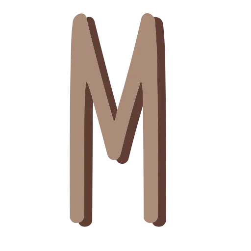 🤩 Эмодзи «Коричневые буквы, иконки» для Telegram