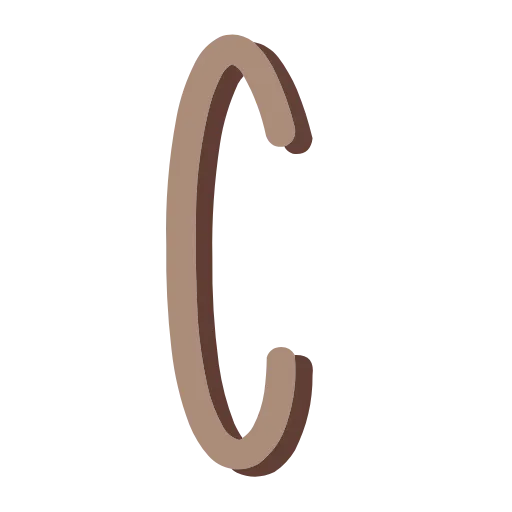 🤩 Эмодзи «Коричневые буквы, иконки» для Telegram