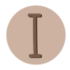 🤩 Эмодзи «Коричневые буквы, иконки» для Telegram